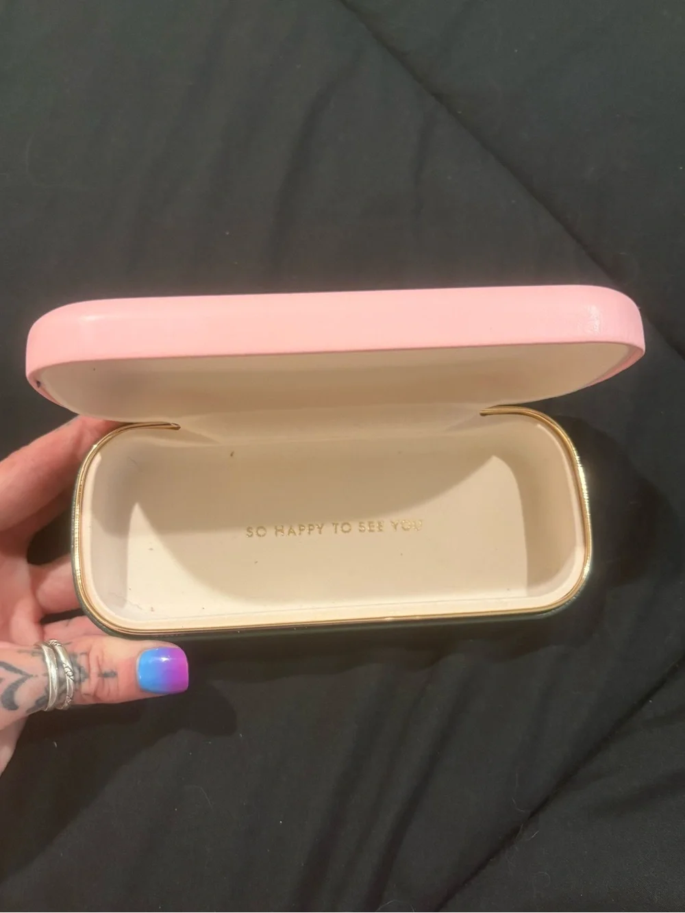 Kate Spade New York Pink & Green Eyeglasses Sunglasses Case